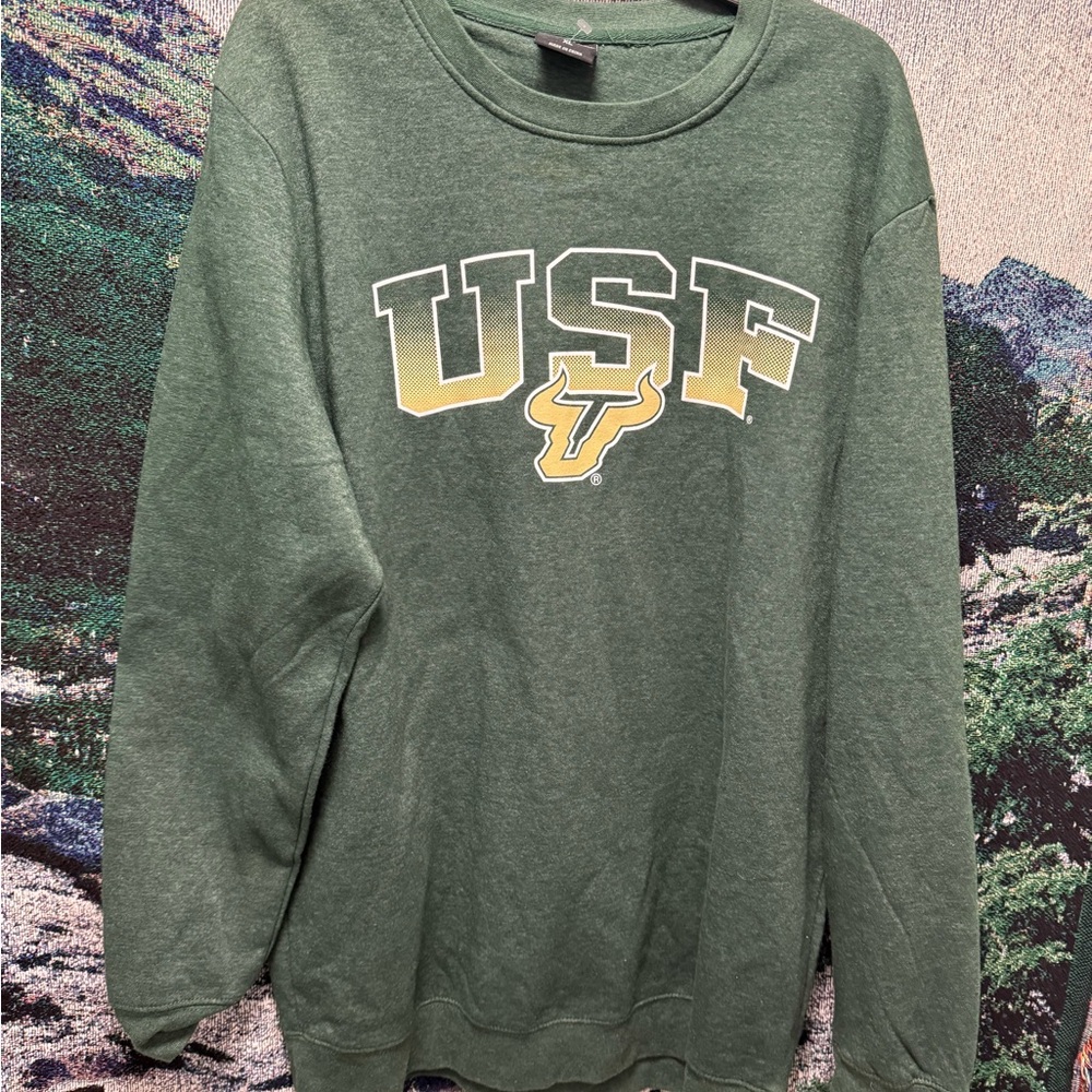 USF Bulls Green Crewneck Sweatshirt